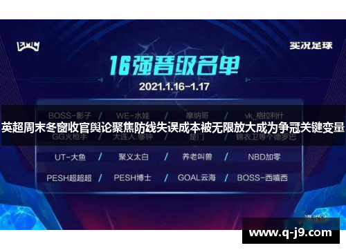 英超周末冬窗收官舆论聚焦防线失误成本被无限放大成为争冠关键变量